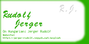 rudolf jerger business card